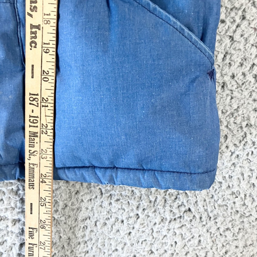 Vintage The North Face Sierra Down Vest Mens Large Blue Snap Front Made‎ USA 70s - Picture 6 of 7